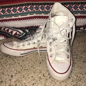 White High Top Coverse All Stars